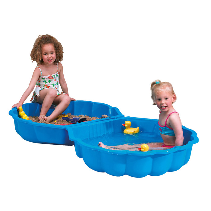 Sandkasse musling 2 deler blå - Paradiso Toys